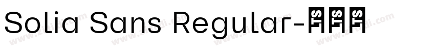 Solia Sans Regular字体转换